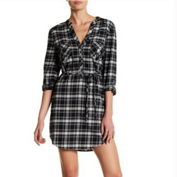 NWT $188 Soft Joie Castle Black / White Plaid Dress in size XS! - Picture 3 of 13
